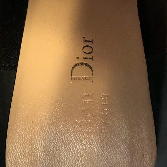 Christian Dior I-Dior Lace-Up Ankle Boots Black Leather 37.5 - Picture 8 of 9